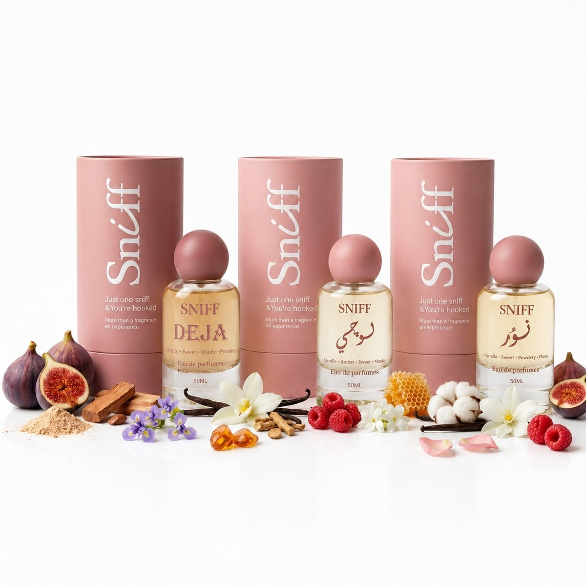 Sniff DEJA, Logy and Nour perfumes